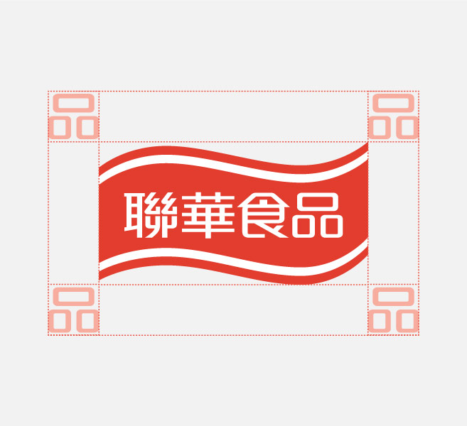 聯華Logo淨空範圍 | 聯華食品企業識別形象更新專案